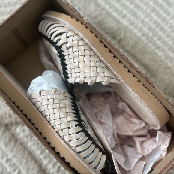 New Band of the Free Comet Black and Bone Woven Leather mule- sz 7 - Picture 7 of 7